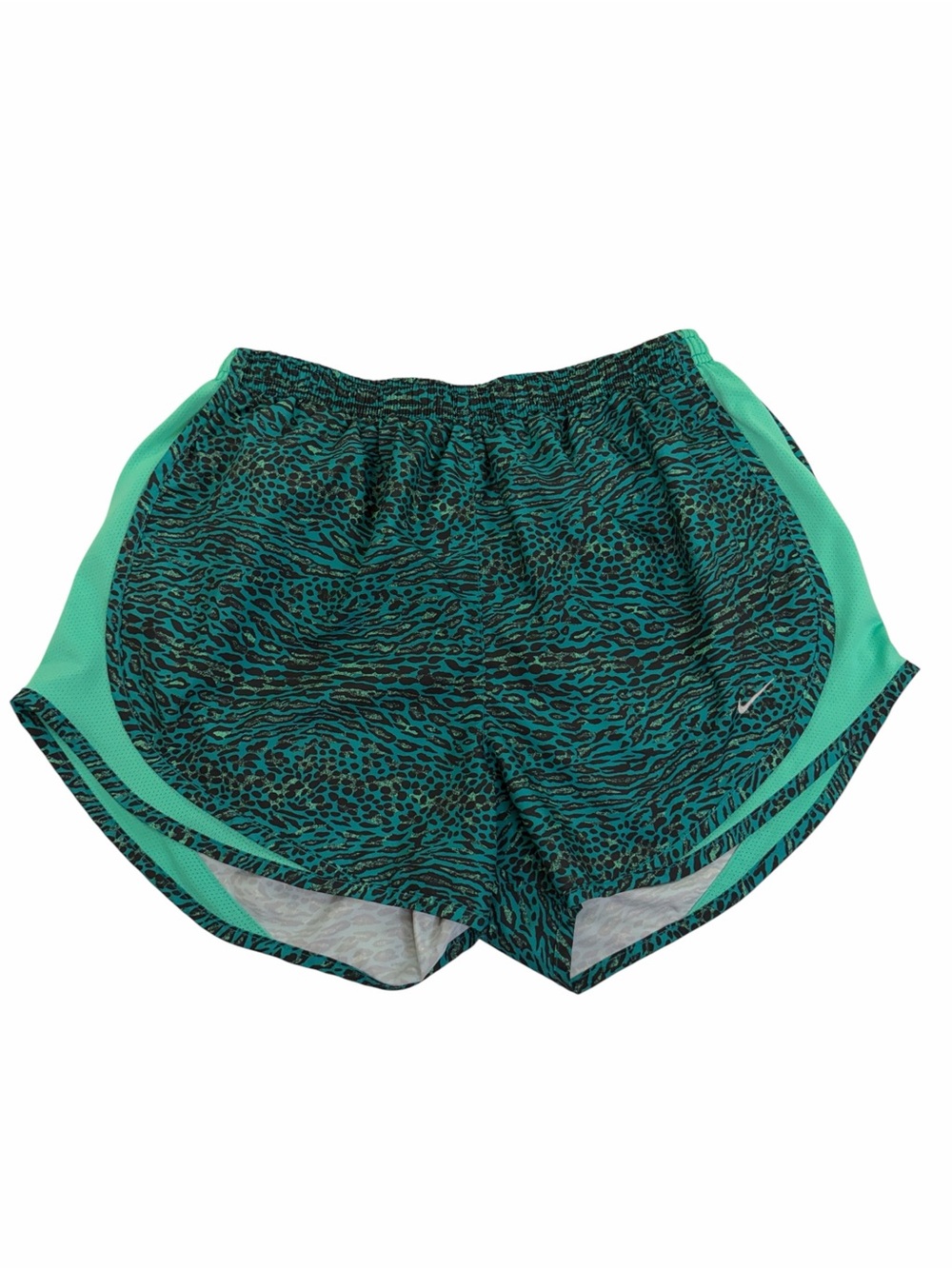 Nike Teal Leopard-Print Women's Athletic Shorts